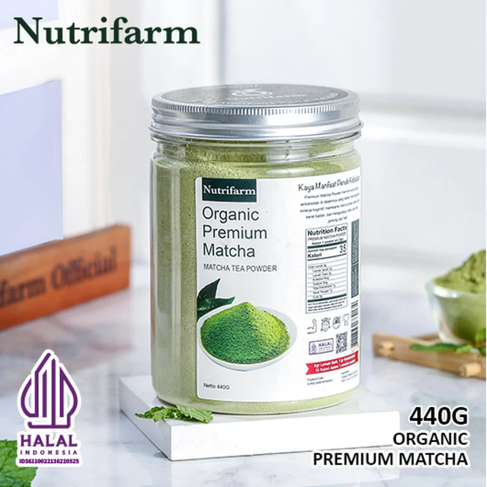 NUTRIFARM PREMIUM MATCHA POWDER 440G MATCHA BUBUK ORGANIK